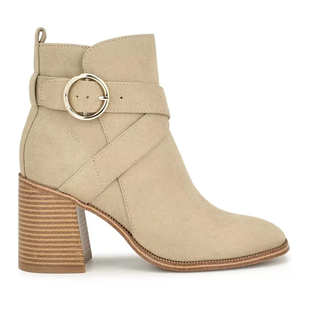 NIB Nine West Nevermind Dress Ankle Boots Gray Size 10